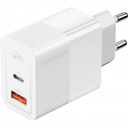 Essager Pinchen 33W PD3.0, QC3.0 GaN Travel Charger White (ECTAC-PCB02-P)