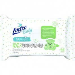 Linteo Baby 100% Biodegradable дитячі вологі серветки 48 кс