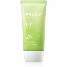 Frudia Sun Green Grape Sebum Control зволожуючий гель для замаги для комбінованої та жирної шкіри SPF 50+ 5
