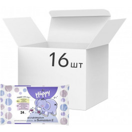 Bella Упаковка дитячих вологих серветок  Baby Happy з вітаміном е для догляду за шкірою немовлят 18 пачок 