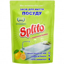 Splito Засіб для ручного миття посуду  дой-пак з ароматом лимона 0,5л (4820049383560)