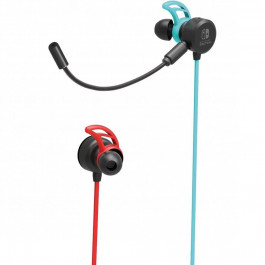 Hori Gaming Earbuds Pro with Mixer for Nintendo Switch Red/Blue (873124007534)
