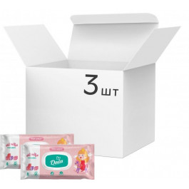 Dada Упаковка влажных салфеток Для девочек с клапаном 3 пачки по 120 шт (8590174980496)