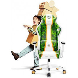 Diablo Chairs X-One 2.0 Kids Size White/Green Craft Edition