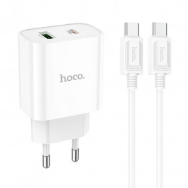 Hoco C80A Plus Rapido + USB Type-C to Type-C White