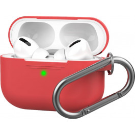 AHASTYLE Силиконовый чехол  с карабином для Apple AirPods Pro Red (AHA-0P100-RED)