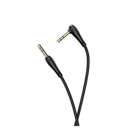 Hoco UPA14 AUX Elbow design audio cable TRS 3.5 1m Black (6931474712844)