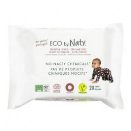 Eco by Naty Детские влажные экосалфетки  Sensitive Wipes без запаха, 20 шт
