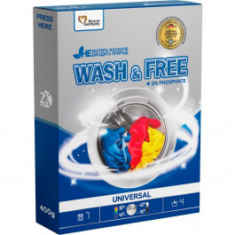 Wash&Free Порошок для машинного та ручного прання  0,4 кг (4262396140920)
