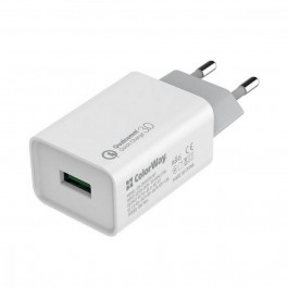 ColorWay 1 USB Quick Charge 3.0 (18W) White (CW-CHS013Q-WT)