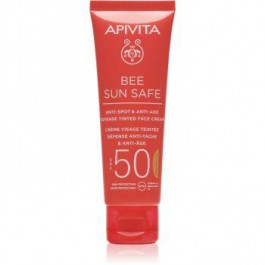Apivita Bee Sun Safe сонцезахисний тонуючий крем для шкіри обличчя SPF 50 50 мл