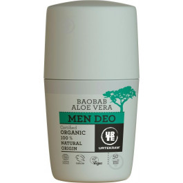 URTEKRAM Aloe Vera Baobab Man Deo 50 ml Органический крем-дезодорант Баобаб и Алоэ вера (5765228836637)