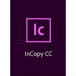 Adobe InCopy CC Multiple Platforms Multi Euro Languages License (65297670BA01A12)