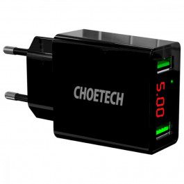Choetech C0028 Dual Port USB Black