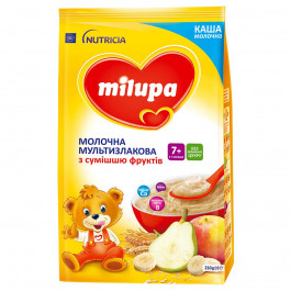 Milupa Каша молочная мультизлаковая со смесью фруктов 210 гр
