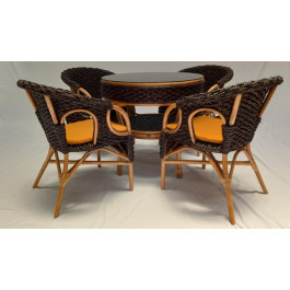 CRUZO Набір плетених меблів  Марія кавовий столик із ротанговими кріслами (kk0030)