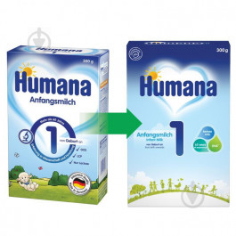 Humanа 1 Сухая детская молочная смесь начальная с пребиотиками 300 г