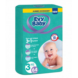 Evy Baby Midi Jumbo, 64 шт