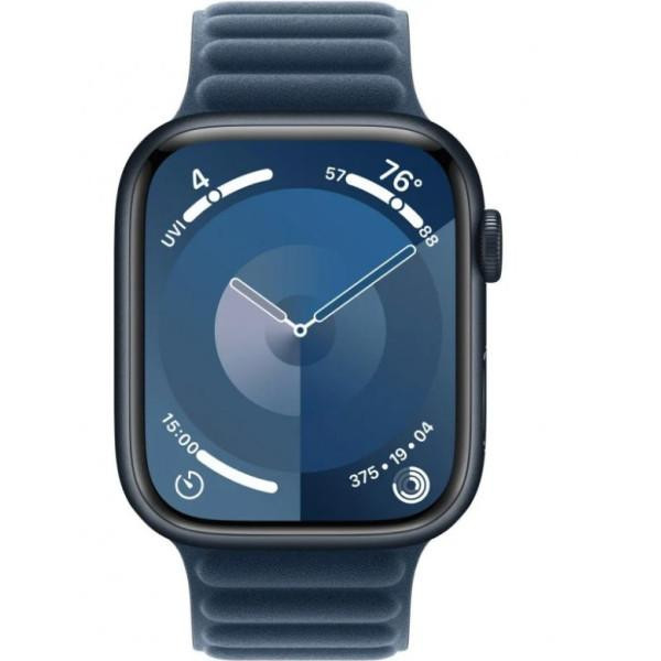 Apple Watch Series 9 GPS 45mm Midnight Alu. Case w. Pacific Blue M. Link - Size S/M (MR9Q3+MTJ93) - зображення 1