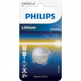 Philips CR-2032 bat(3B) Lithium 1шт (CR2032/01B)