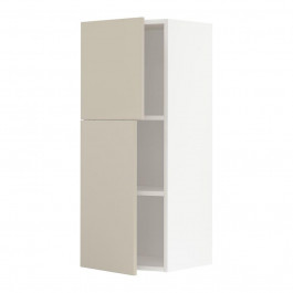 IKEA METOD194.624.68 навісна шафа з полицями/2 двер, білий/Havstorp бежевий