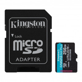 Kingston 256 GB microSDXC class 10 UHS-I U3 Canvas Go! Plus + SD Adapter SDCG3/256GB