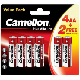 Camelion AA bat Alkaline 4+2шт Plus Alkaline (4+2LR6-BP)