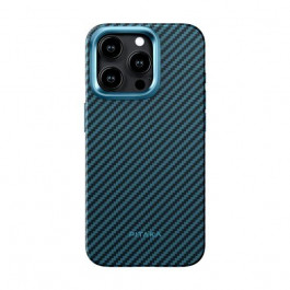 Pitaka MagEZ Case Pro 4 Twill 1500D Black/Blue for iPhone 15 Pro (KI1508PP)