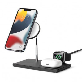 NATIVE UNION Wireless Charger Base Station Snap 3-in-1 Black (SNAP-3IN1-BLK-EU)