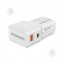 Promate TriPlug-PD20 USB-C PD+USB-A White (triplug-pd20.white)
