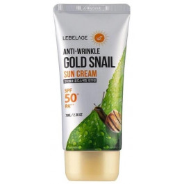 Lebelage Сонцезахисний крем  Anti-Wrinkle Gold Snail Sun Cream SPF 50+ з муцином равлик 70 мл (8809317114675)