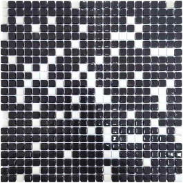 AQUAVIVA Black/White скляна мозаїка для басейну на сітці (26217)