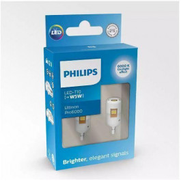 Philips W5W LED White Ultinon Pro6000 12В (11961CU60X2)