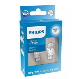 Philips W5W LED White Ultinon Pro6000 12В (11961XU60X2)
