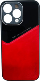 K-and-T Чохол бампер GENEROUS зі скла та штучної шкіри для Apple iPhone 12 Red