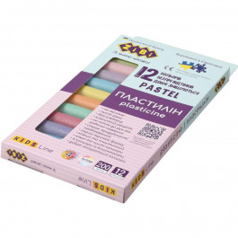 Zibi Пластилін  Pastel 12 кольорів 8 пастель + 4 глітери 200 г (ZB.6240)