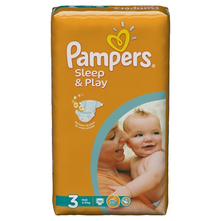 Pampers Sleep&Play Midi 3 (58 шт.) 4015400224211 - зображення 1