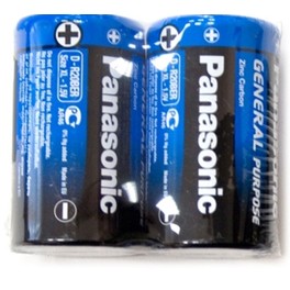 Panasonic D bat Carbon-Zinc 2шт General Purpose (R20BER/2P)