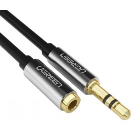 UGREEN AV118 3.5mm Male to 3.5mm Female Extension Cable mini-jack 3.5 мм 1м Gray (10592)