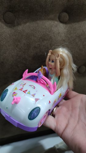 Фото Лялька з аксесуарами Mattel Barbie Кабриолет Челси с наклейками (GXT41) від користувача Mexanik