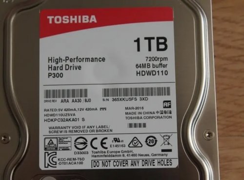 Фото Жорсткий диск Toshiba HDWD110UZSVA від користувача Игорь