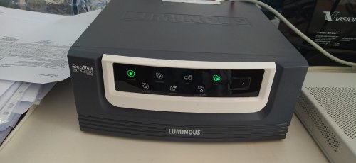 Фото Перетворювач (інвертор) DC-AC із зарядним пристроєм Luminous Home UPS 900VA 12V Eco Volt NEO (F04190009819) від користувача Катруся