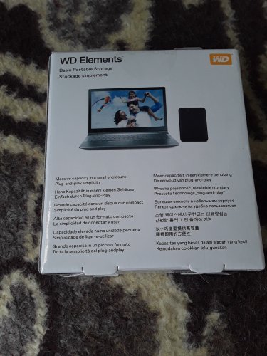 Фото Жорсткий диск WD Elements Portable 1 TB (WDBUZG0010BBK) від користувача DSX 33222