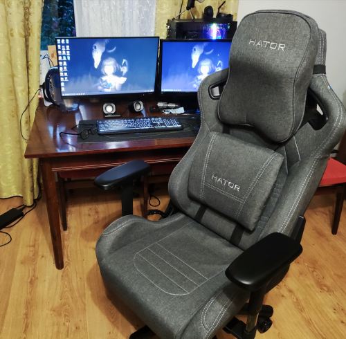 Фото Комп'ютерне крісло для геймера HATOR Arc Fabric Stone gray (HTC-984) від користувача Oleksii