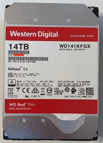 Фото Жорсткий диск WD Red Pro 14 TB (WD141KFGX) від користувача Архімед