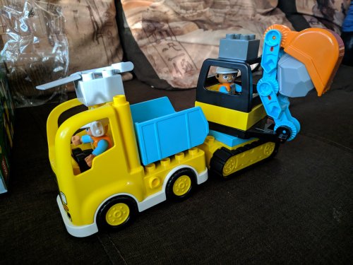 Фото Блоковий конструктор LEGO Duplo Town Грузовик и гусеничный экскаватор 20 деталей (10931) від користувача Deftrax
