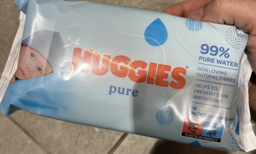 Фото Вологі серветки дитячі Huggies Упаковка вологих серветок  Pure 10 пачок по 56 шт (5029054659571) від користувача Orestiv.