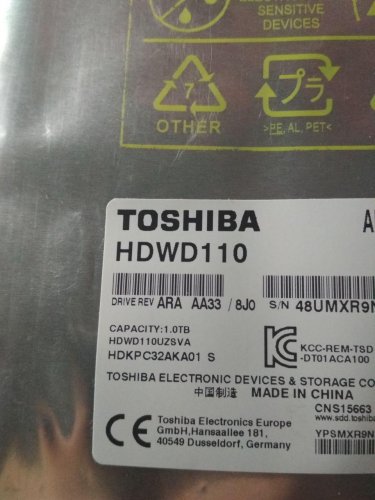 Фото Жорсткий диск Toshiba HDWD110UZSVA від користувача Velon