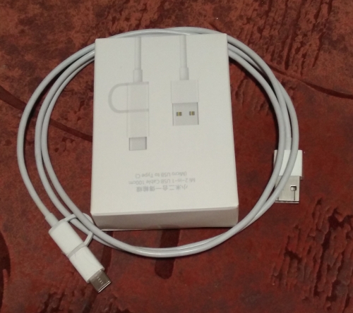 Фото Кабель USB Type-C Xiaomi Mi 2-in-1 USB Cable Micro USB to Type C 100cm (SJV4082TY) від користувача 808