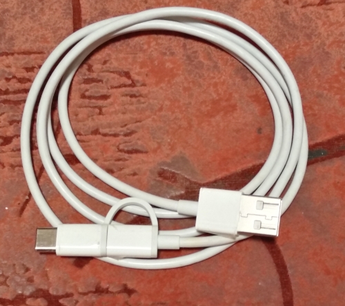 Фото Кабель Micro USB/USB Type-C Xiaomi USB cable 2 in 1 Micro USB + Type-C 1m White від користувача 808